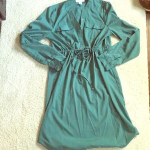 Maternity long sleeve poly dress